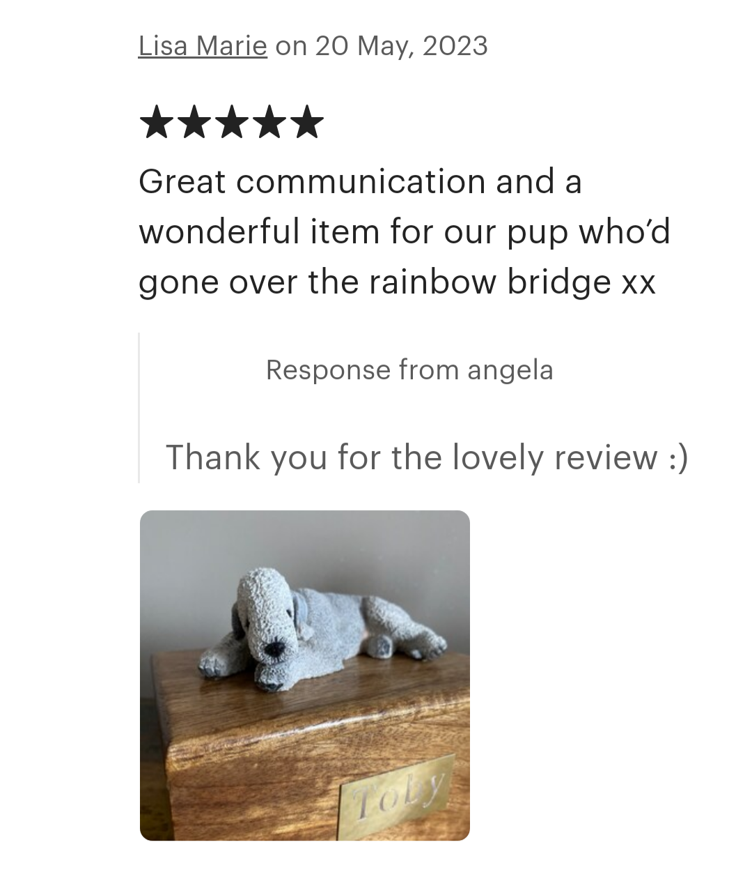 Bedlington Terrier Cremation Urn for Ashes
