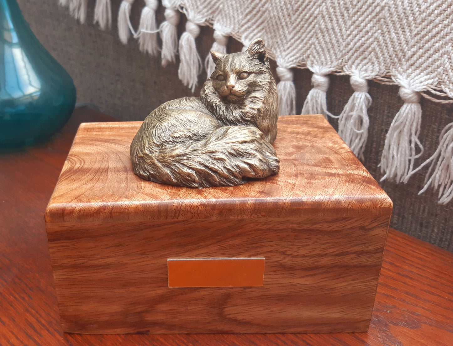 Longhaired Cat Cremation Urn for Pet Ashes