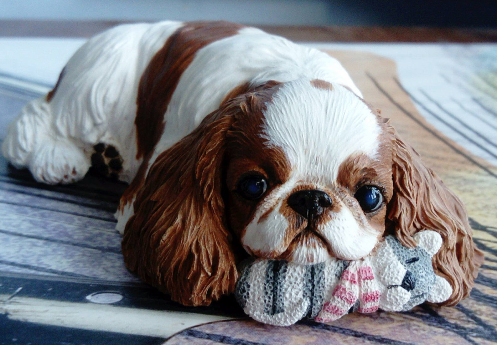 Sculpture of an English Toy Spaniel by A J Turner