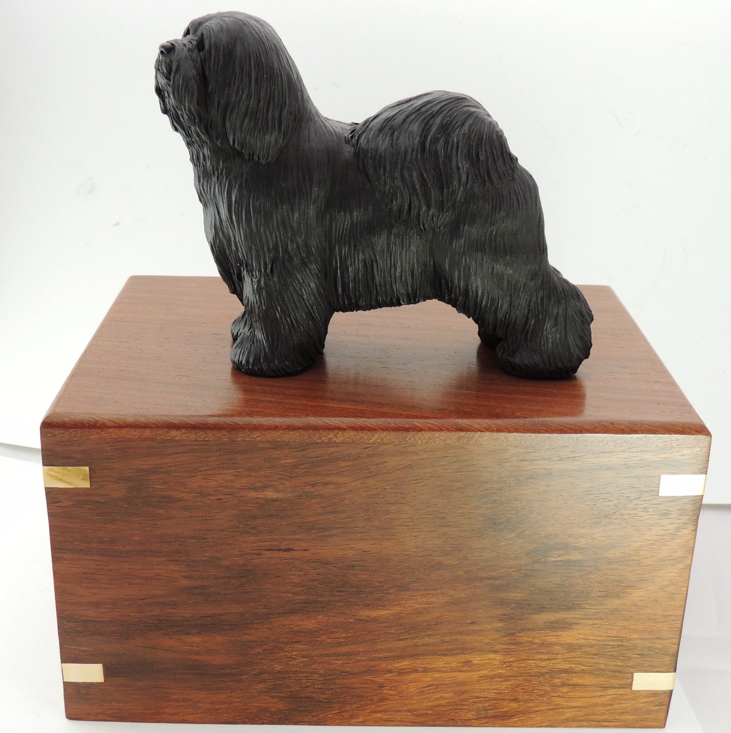 Tibetan Terrier Wood Cremation Urn