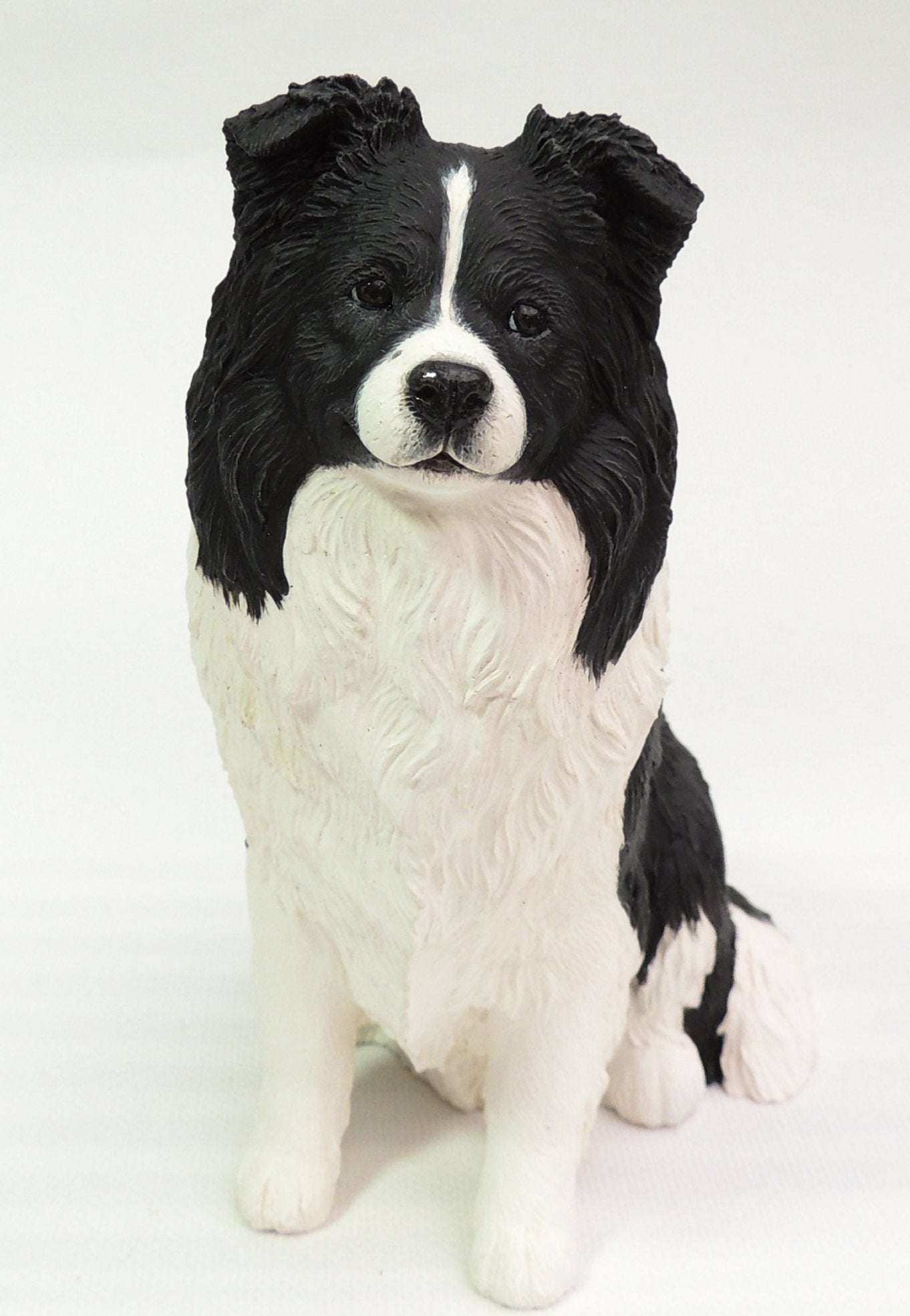 custom painted sculpture of a Border Collie model