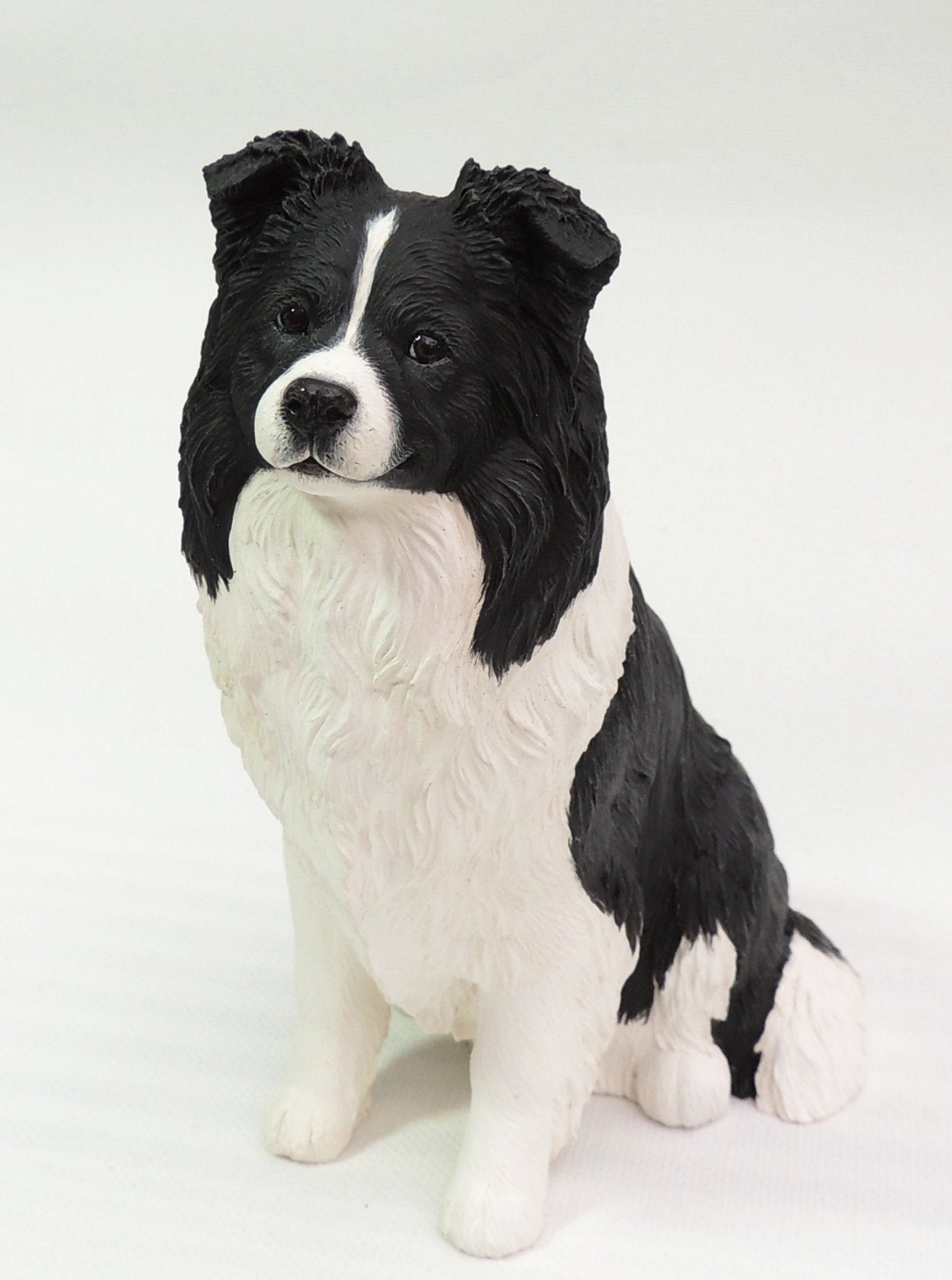 custom painted sculpture of a Border Collie model
