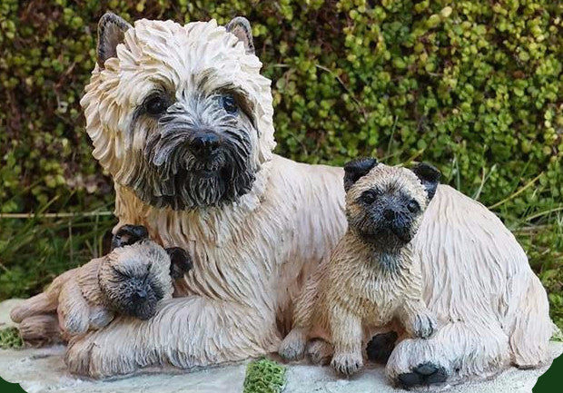 Cairn Terrier With Puppies Figurine