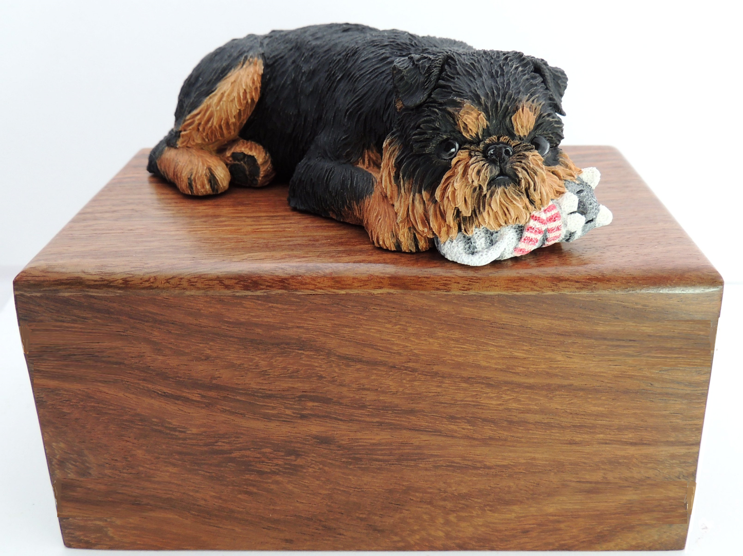 Griffon Bruxellois wood Cremation Urn For Pet Ashes